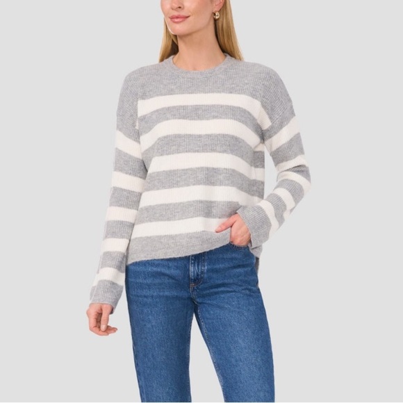 Halogen Stripe Crewneck Sweater
